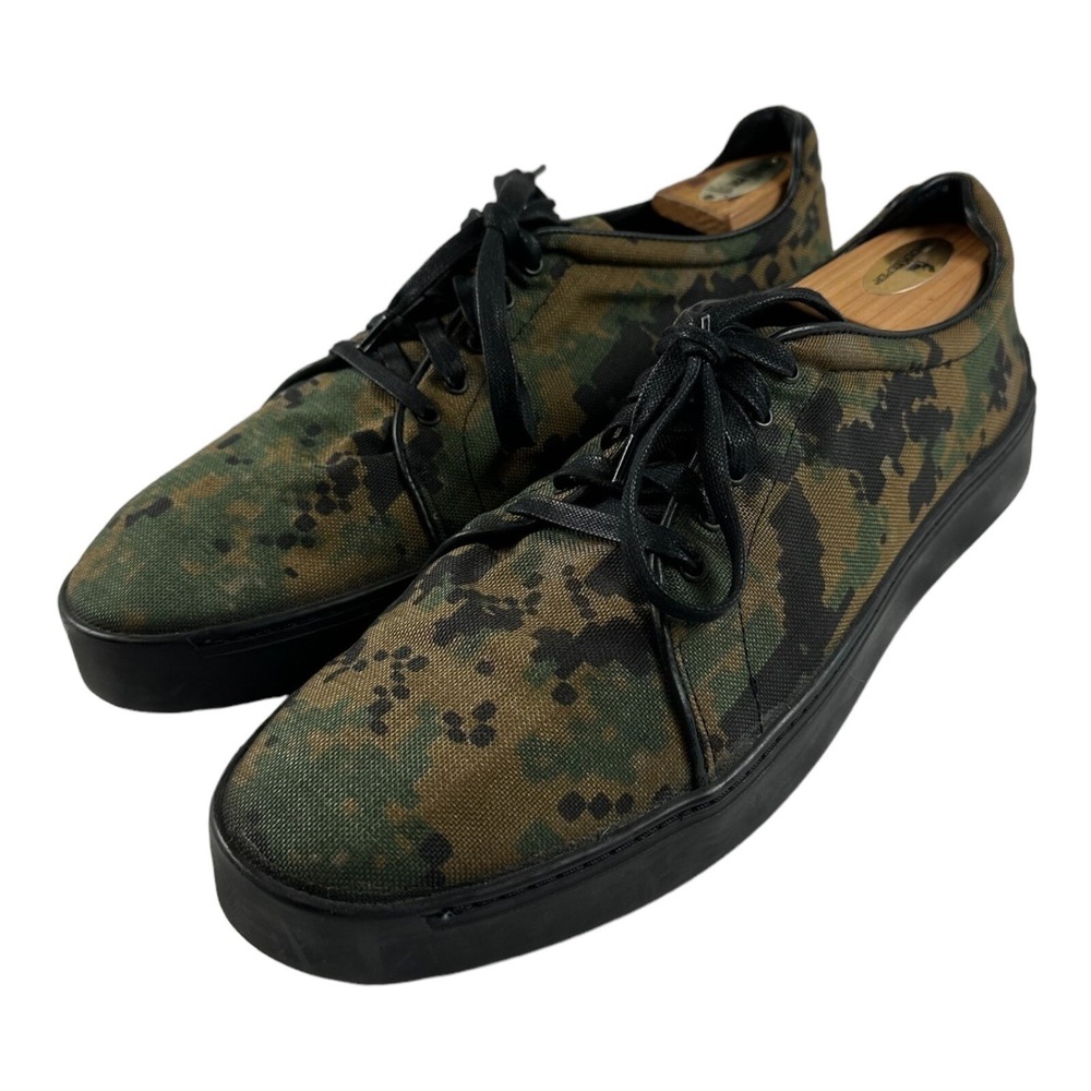 Rag & Bone Finley Camo Canvas Suede Lined Mens Low Sneaker 11 Dark Green